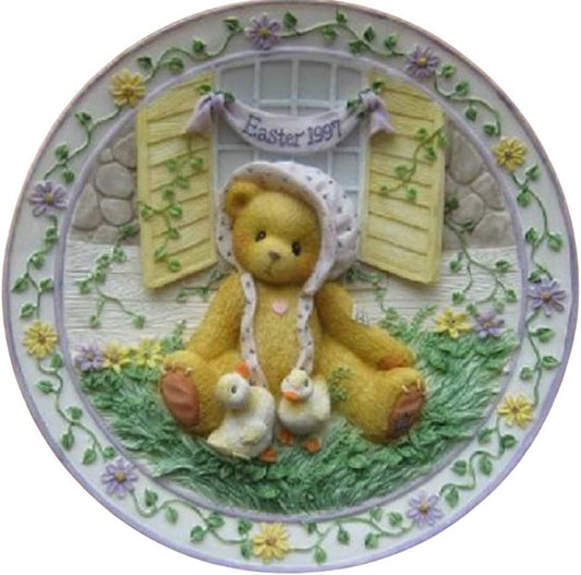 Cherished Teddies Girl With Chicks/1997 Plate image 0