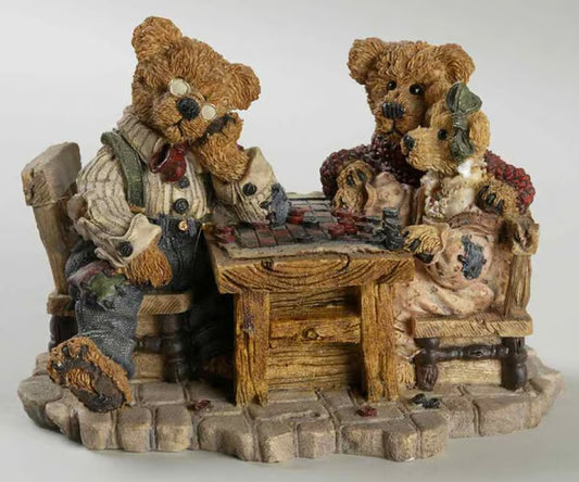 Boyds Bear Resin Grenville with Matthew and Becky   Sunday Afternoon 2281 image 0