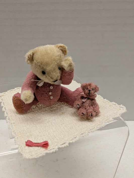Baby Bear in Pink with little bear by Sylvania of Australia image 0