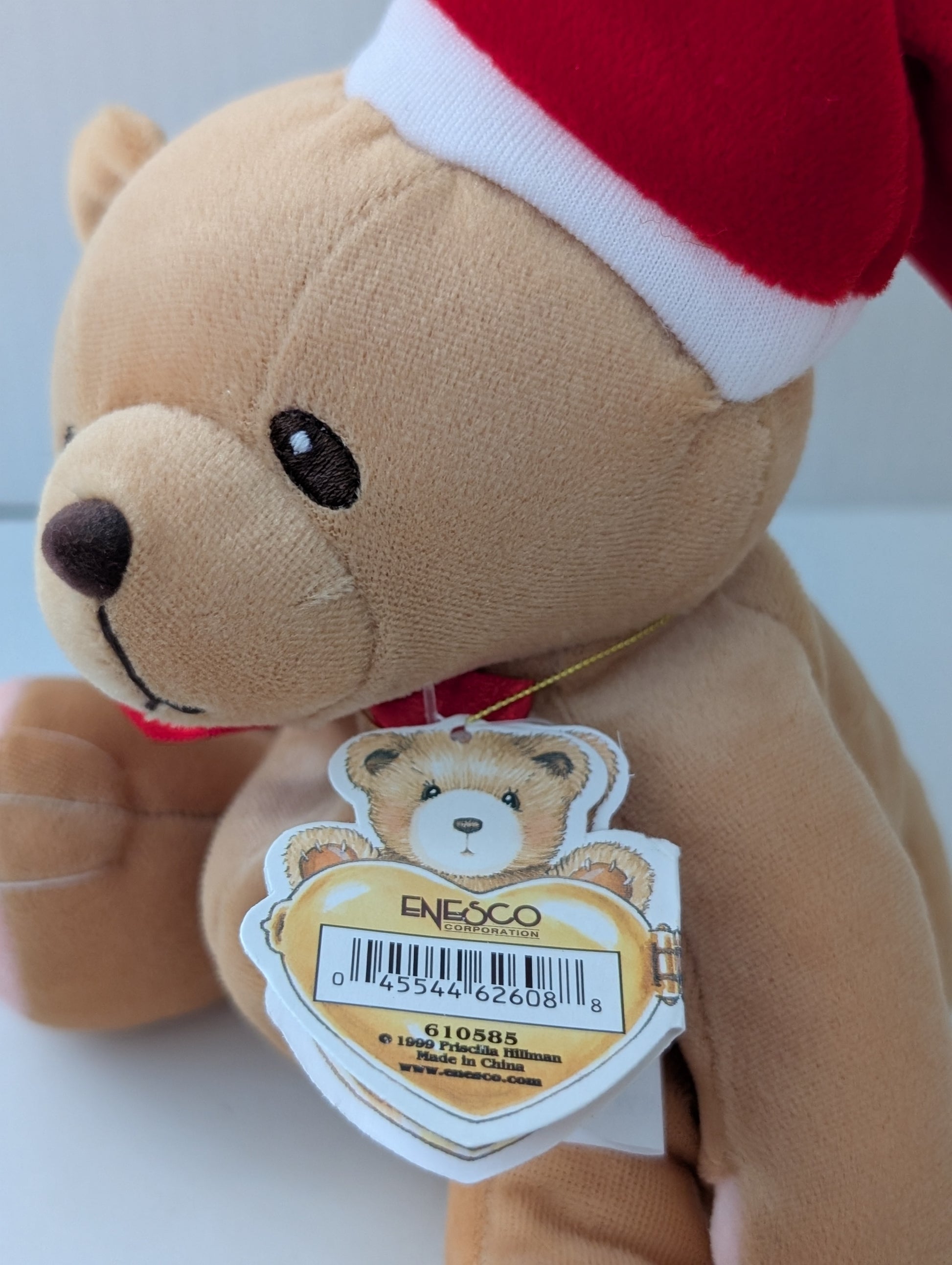 Cherished Teddies Bear Santa Hat with red Ribbon 610585 image 2