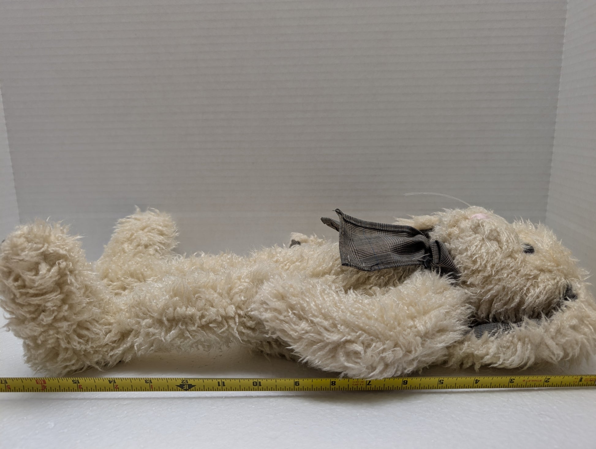 Boyds Hare Zelda Fitzhare White w.plaid ears and paw pads  5241-10 image 2