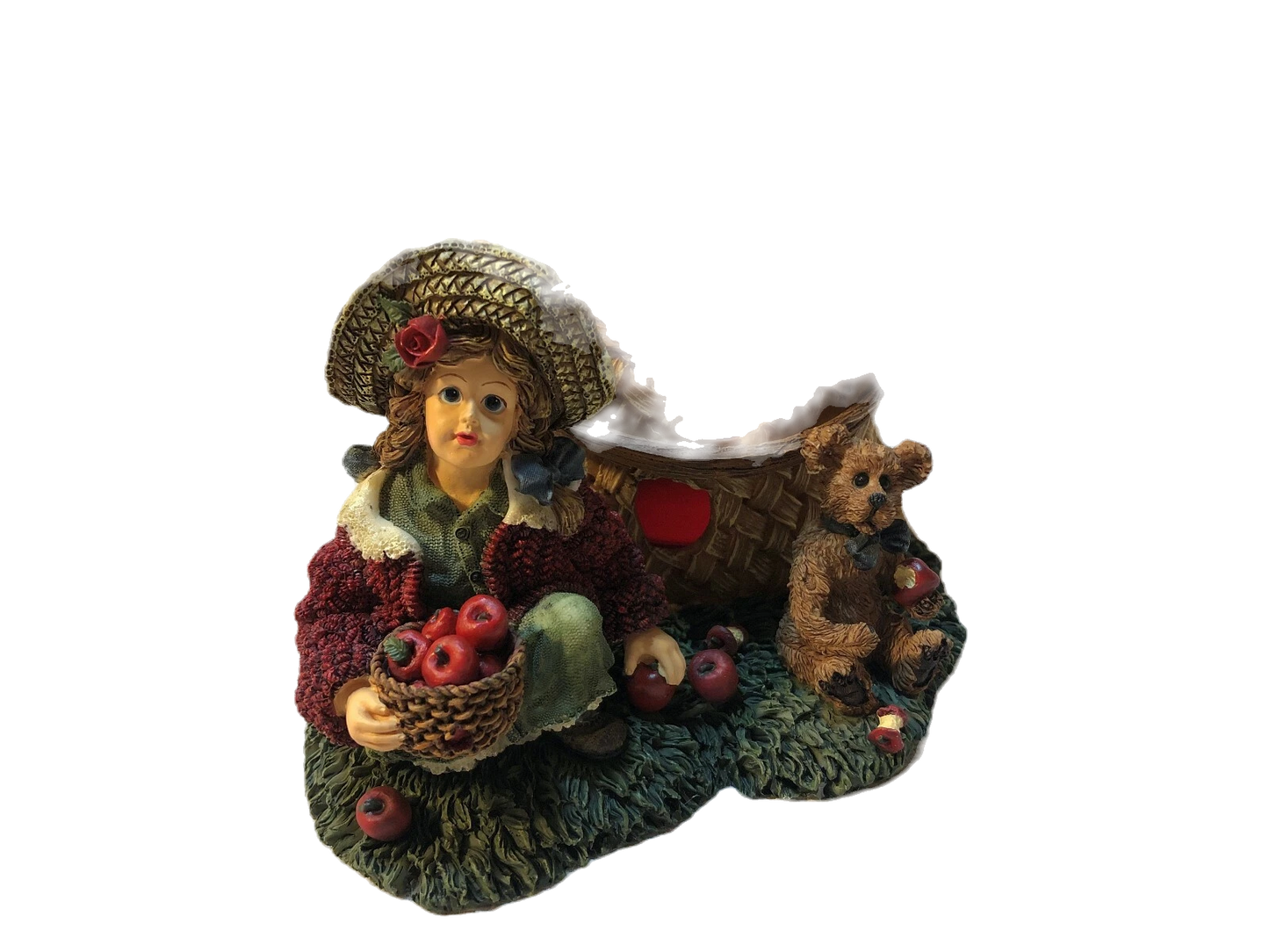 Boyds Votive DS Candice w. Matthew  Gathering Apples 27905 DS image 0