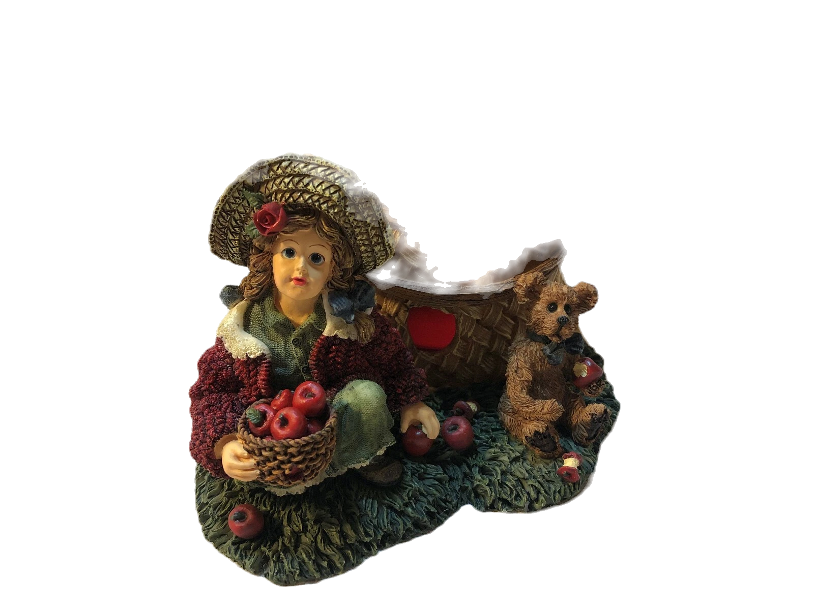 Boyds Votive DS Candice w. Matthew  Gathering Apples 27905 DS image 0