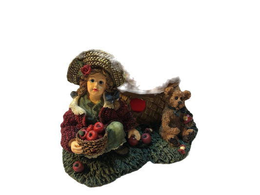 Boyds Votive DS Candice w. Matthew  Gathering Apples 27905 DS image 0