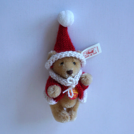Steiff 1996 Christmas Tree Bear Red knit sweater & hat 655296 LE5000 10cm image 0