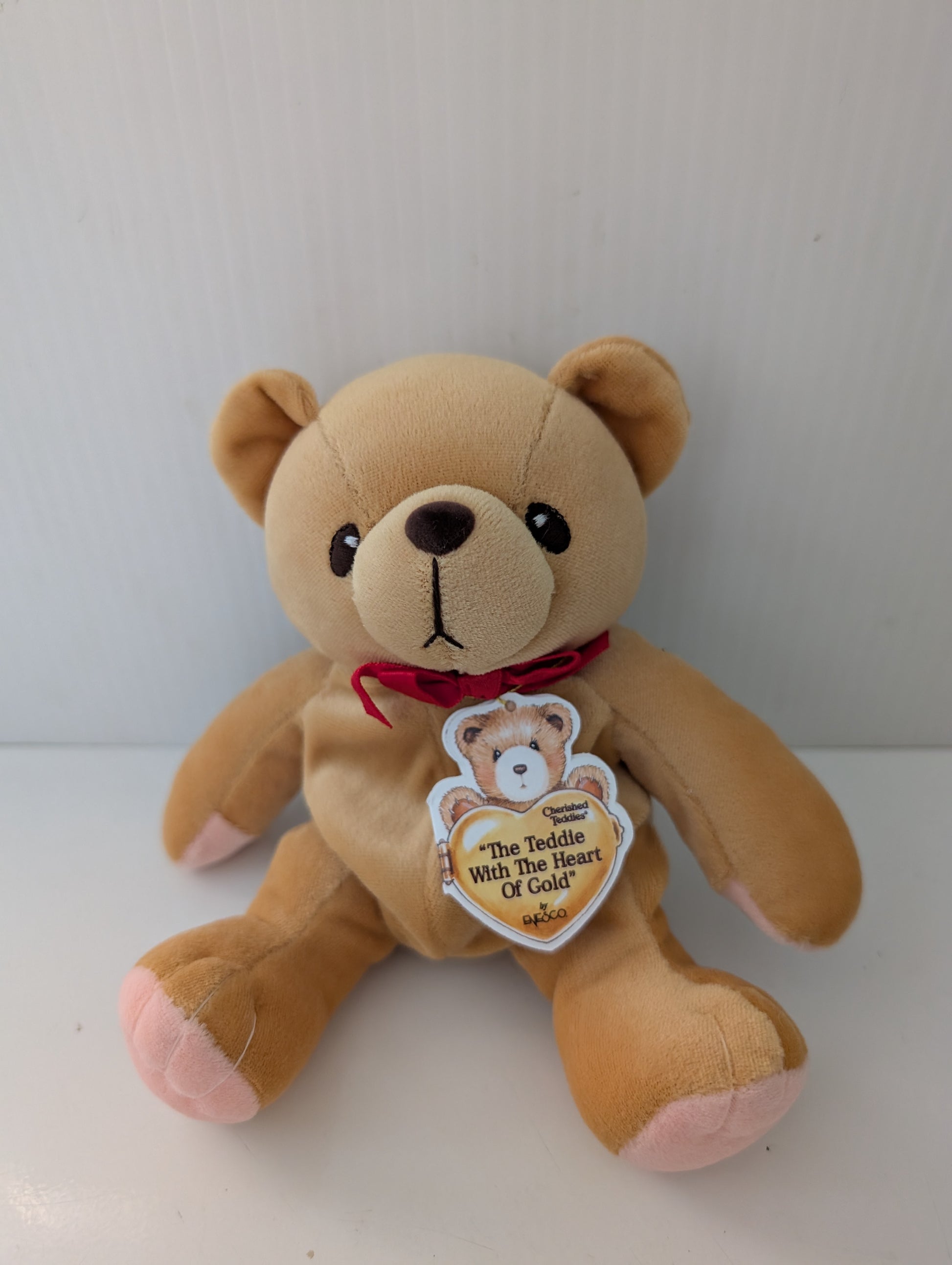 Cherished Teddies Plush Bean Bag The Teddie With The Heart Of Gold #541222 image 1