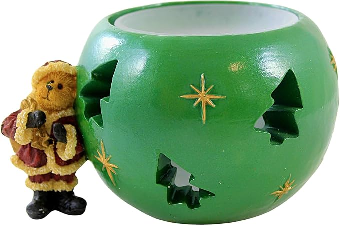 Boyds Votive BS Klaus Kringlebear  Deck the Halls  #27732 BS image 0