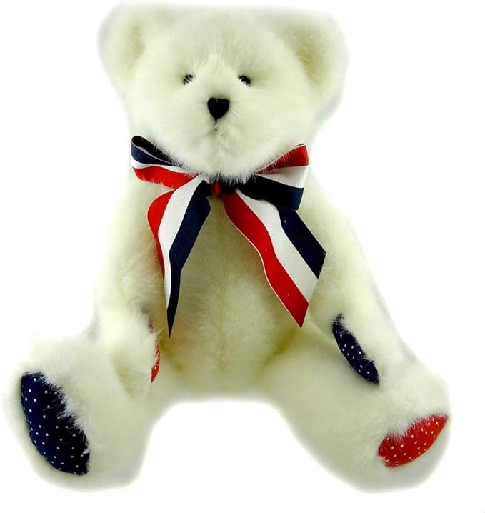 Boyds Bear Plush  Franklin B Beansley - July Red Wht Blue ribbon 919846 image 0