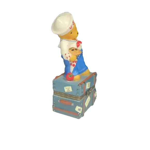 Cherished Teddies U.S.A ?American Boy Porcelain hinged�Box�441155 image 1