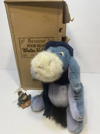Boyds Pooh Bear's Winter Holiday Eeyore Plush with resin #95971DS image 1