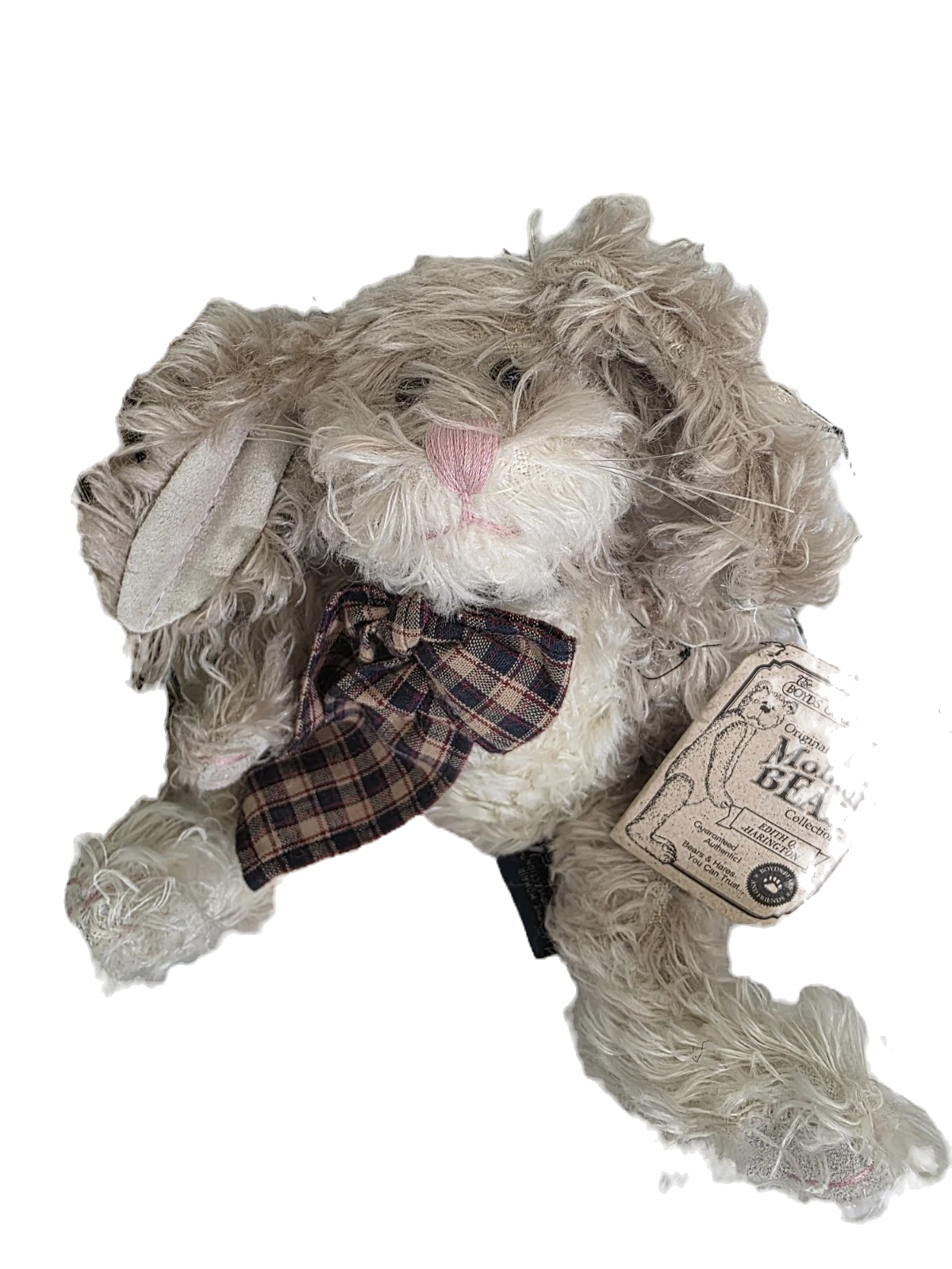 Boyds Mohair Edith 10" Tan &White Rabbit 590160-03 image 1