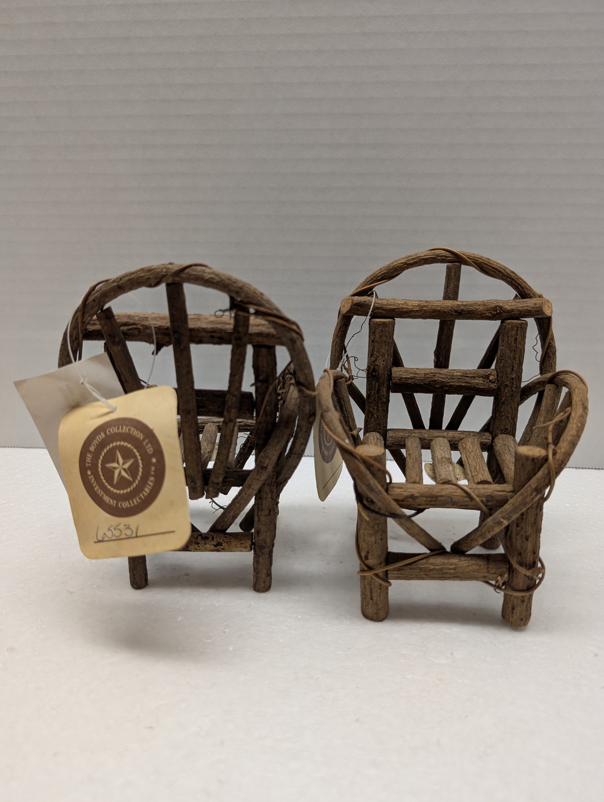Boyds Mini Twig Chair Set of 2 #65531 image 0