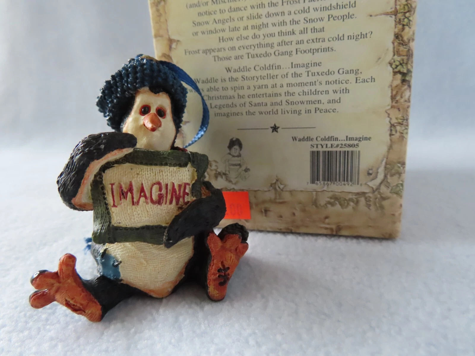 Boyds Wee Folkstone  Resin Waddle Coldfin Imagine Penguin  Ornament 25805 image 1