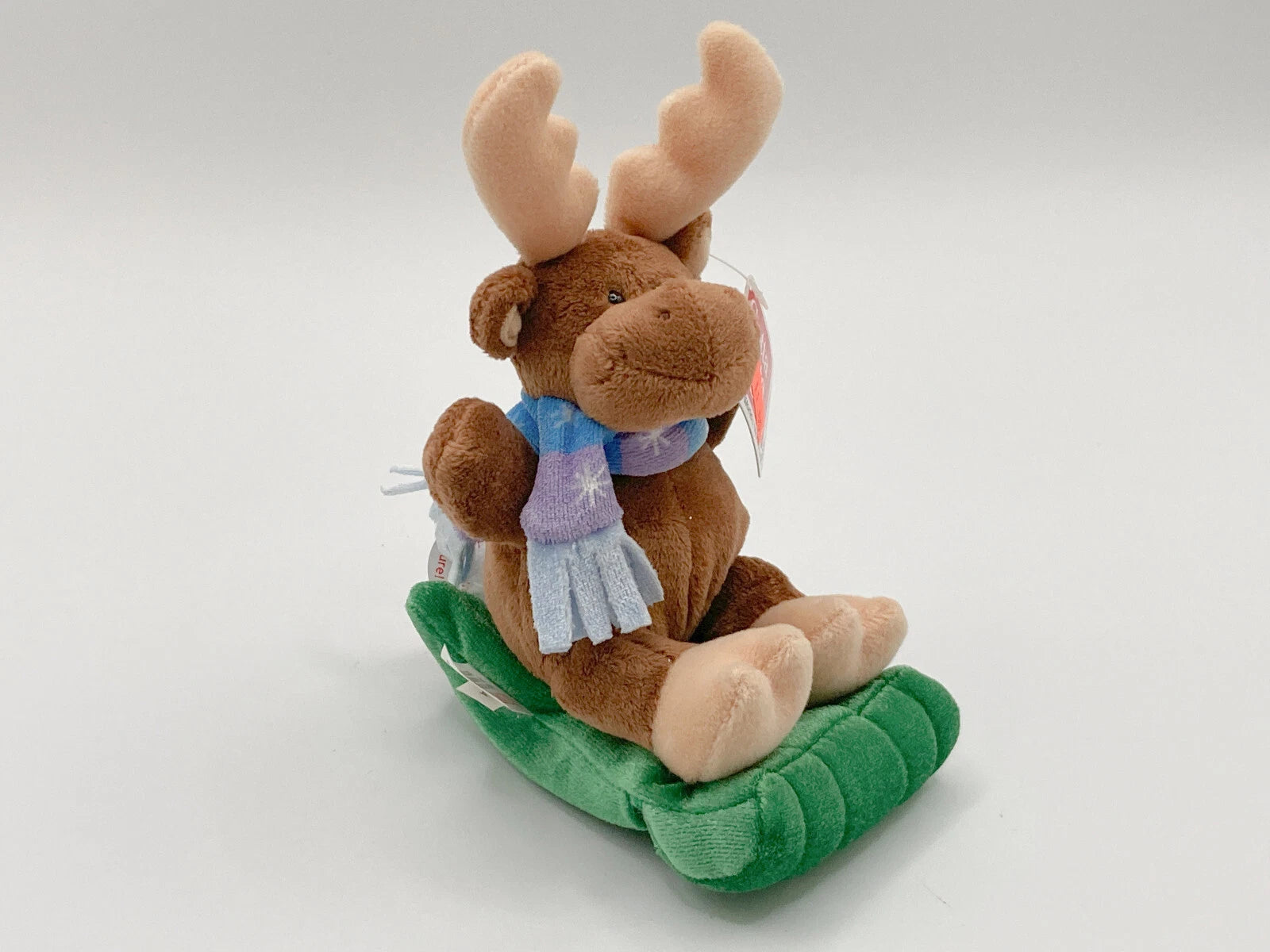 Gund Christmas Plush Sleigh Buddies Moose Zip Along on Sled 88379 image 0