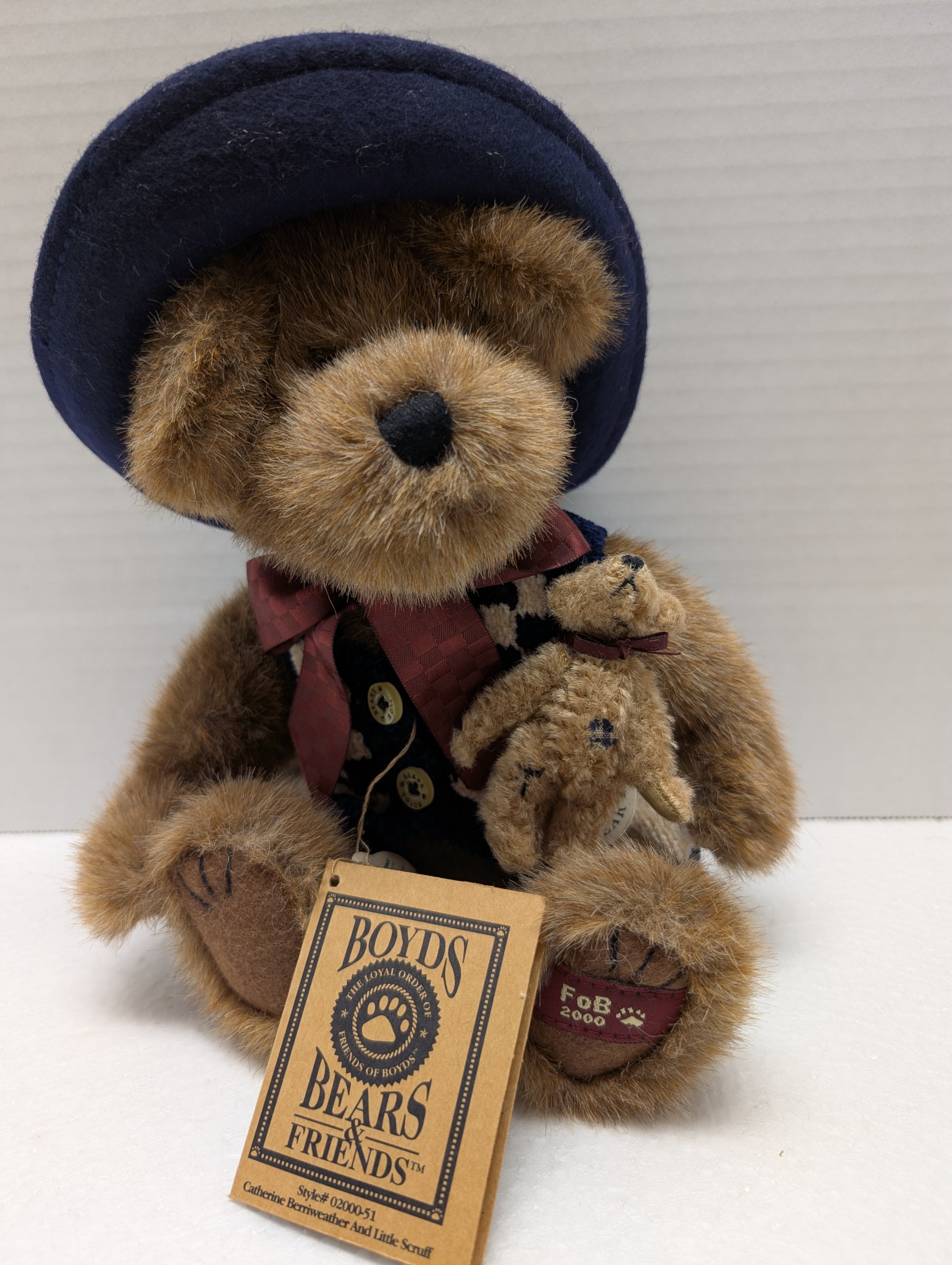 Boyds Plush Club Bear Catherine with Little Scruff 02000-51 image 2