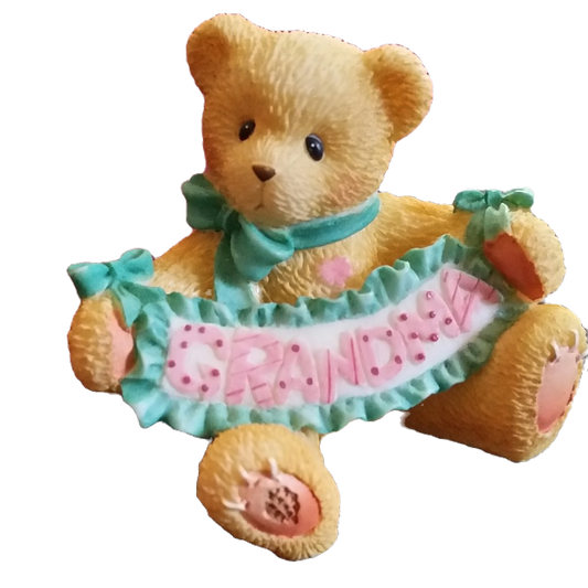Cherished Teddies Mini Figurine Worlds Greatest Grandma image 0