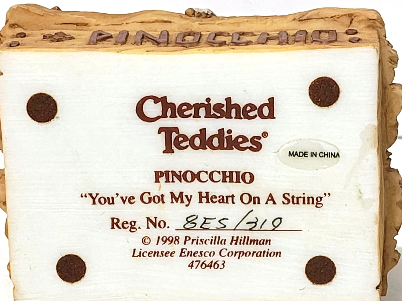 Cherished Teddies Pinocchio  You've Got My Heart On a String 476463 image 5