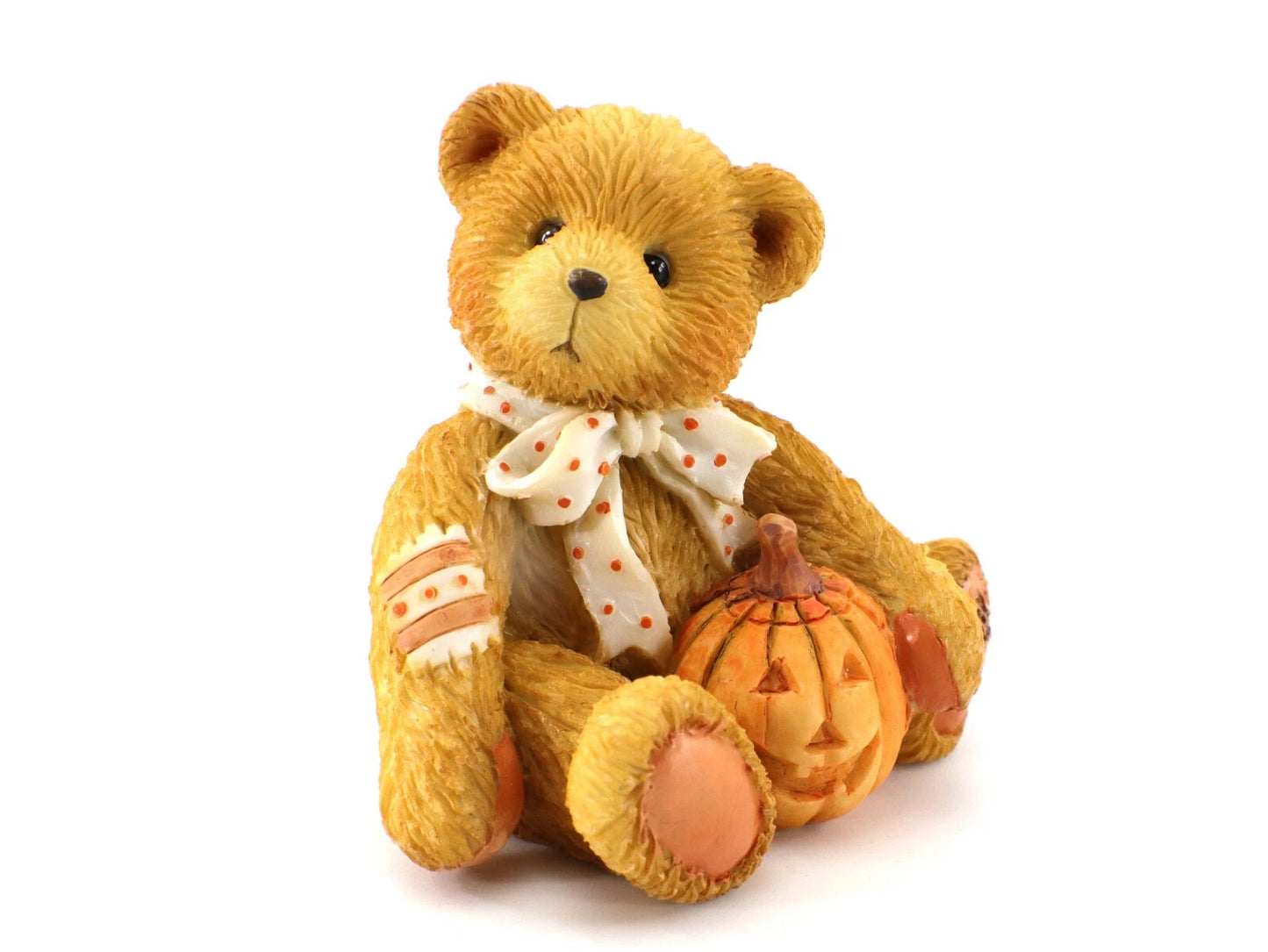 Cherished Teddies OSCAR ? OCTOBER #914843 Jack-o-Lantern Pumpkin image 0
