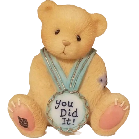 Cherished Teddies "You did it" Mini Figurine 477400 image 0