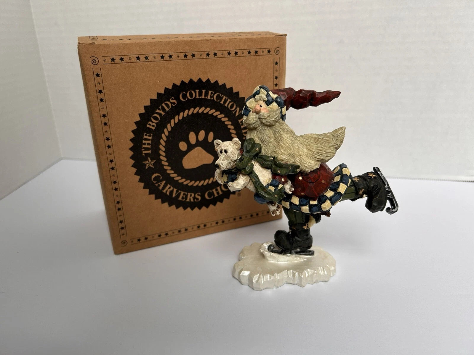 Boyds Carvers Choice Santa Jr...Quick As A Flash #370104 image 4