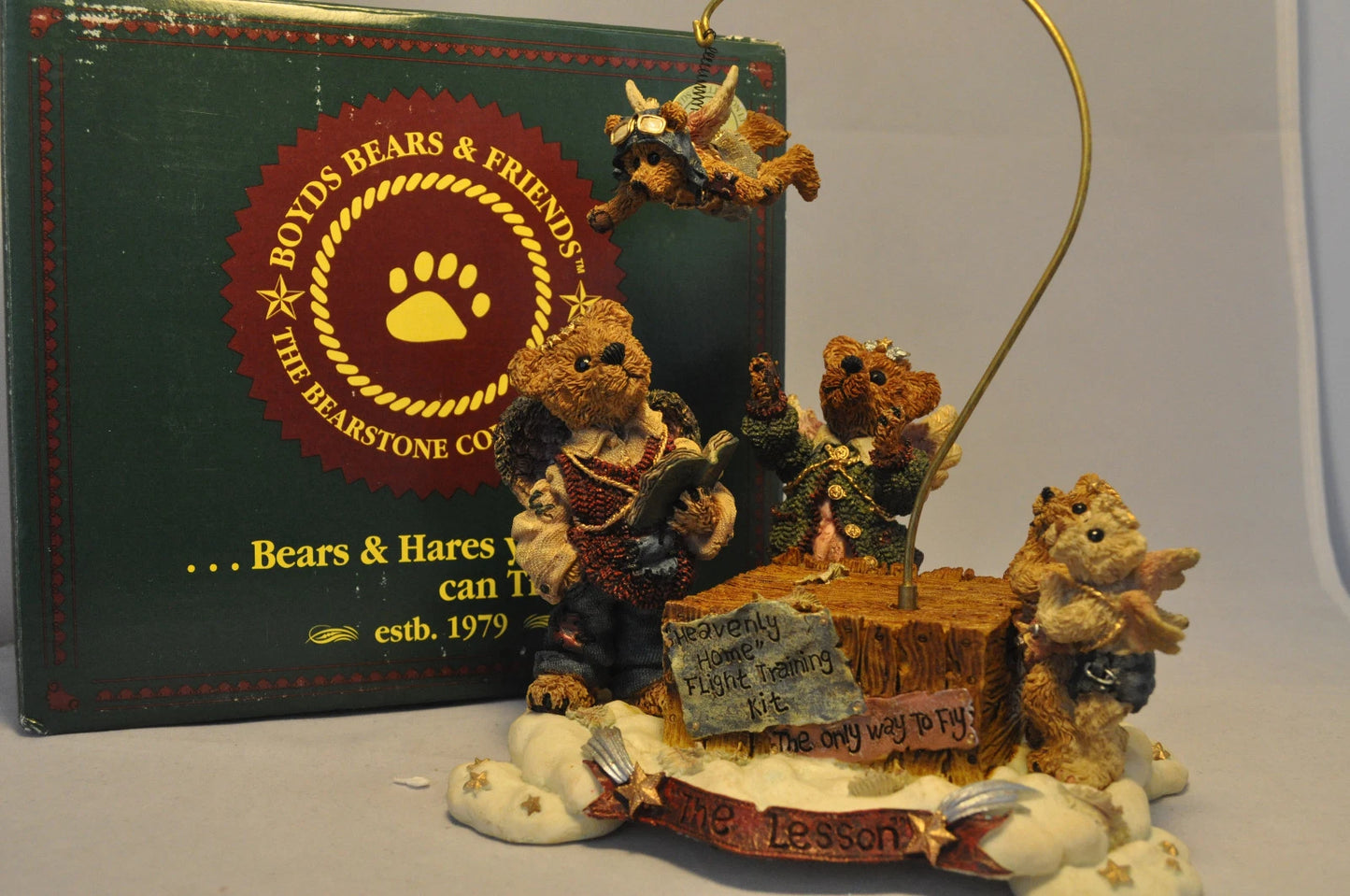 Boyds Bear Resin The Flying Lesson 227801 This end up image 2