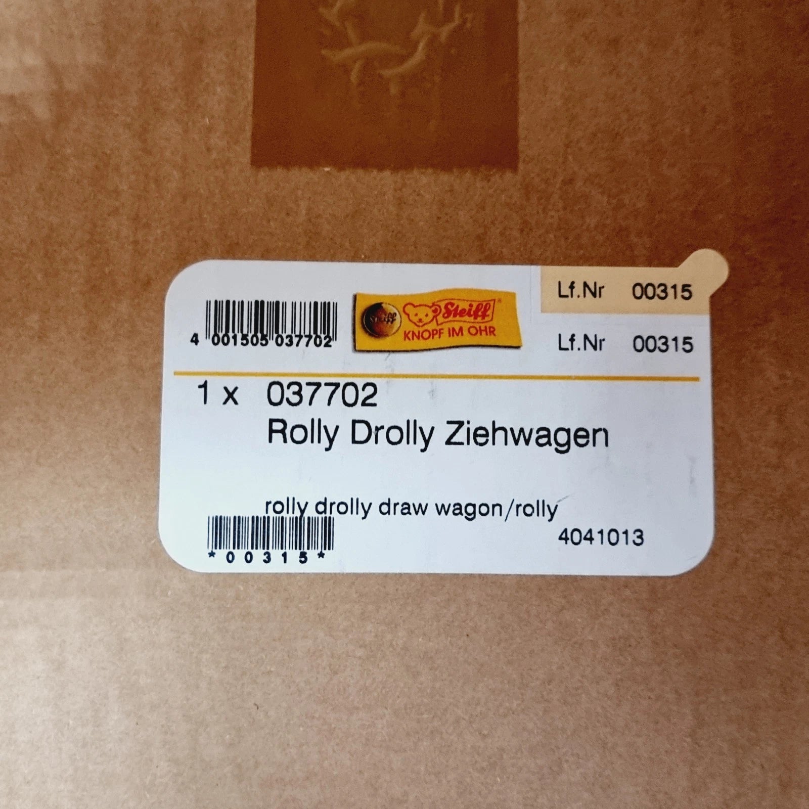 Steiff Rolly Drolly Ziehwagen Rolly Drolly Wagon 037702 image 1