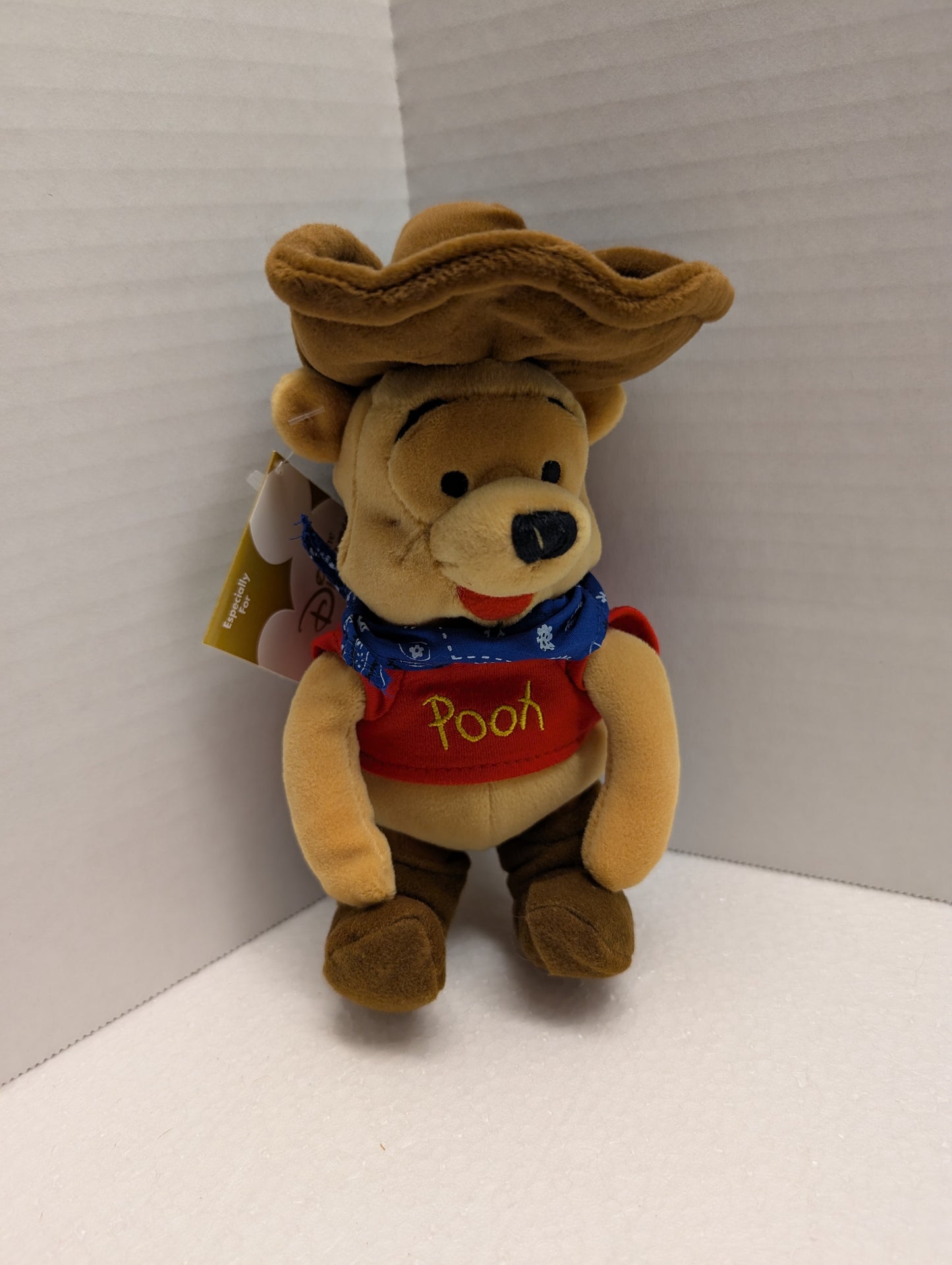 Disney Bean Bag Mini Pooh Cowboy w. Hat, boots and Bandana image 0