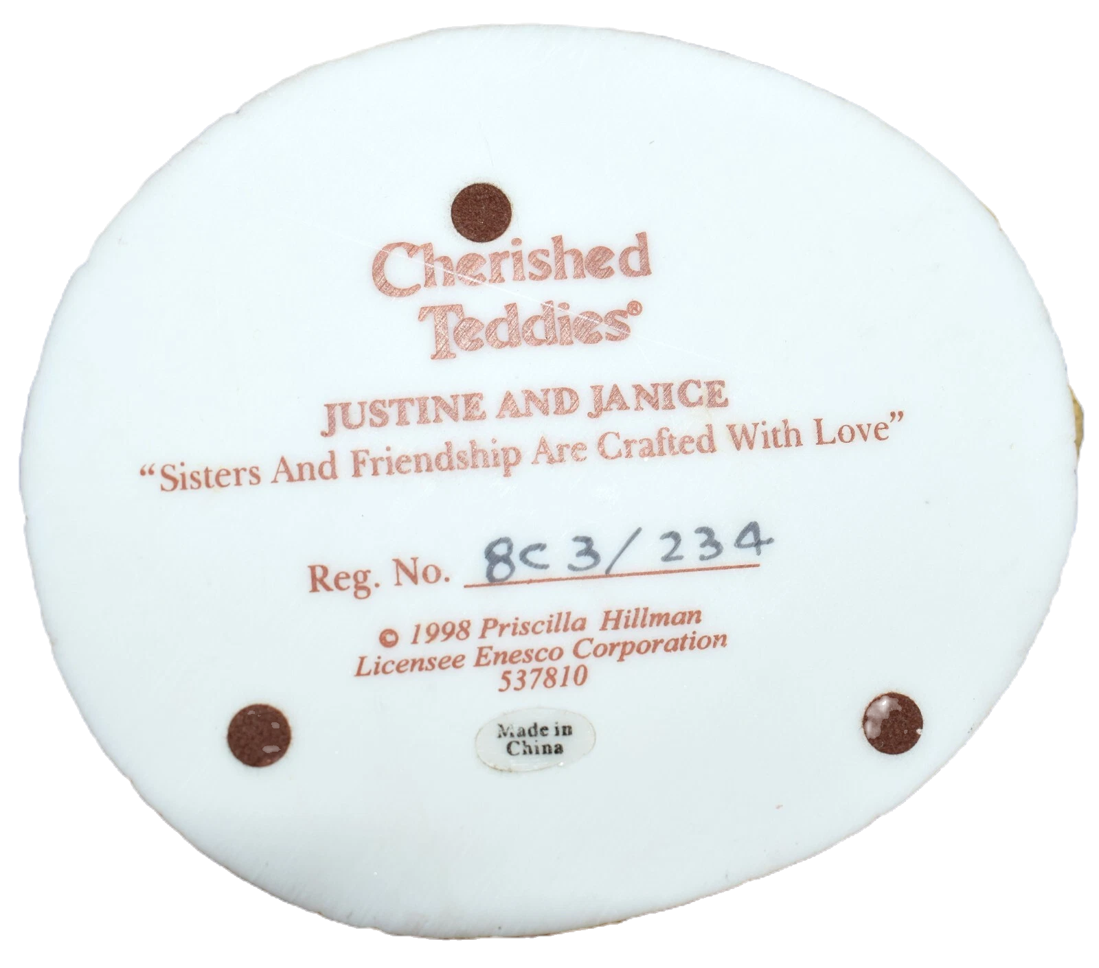 Cherished Teddies Justine & Janice Sisters & Friendship  Crafted w. Love 537810 image 6