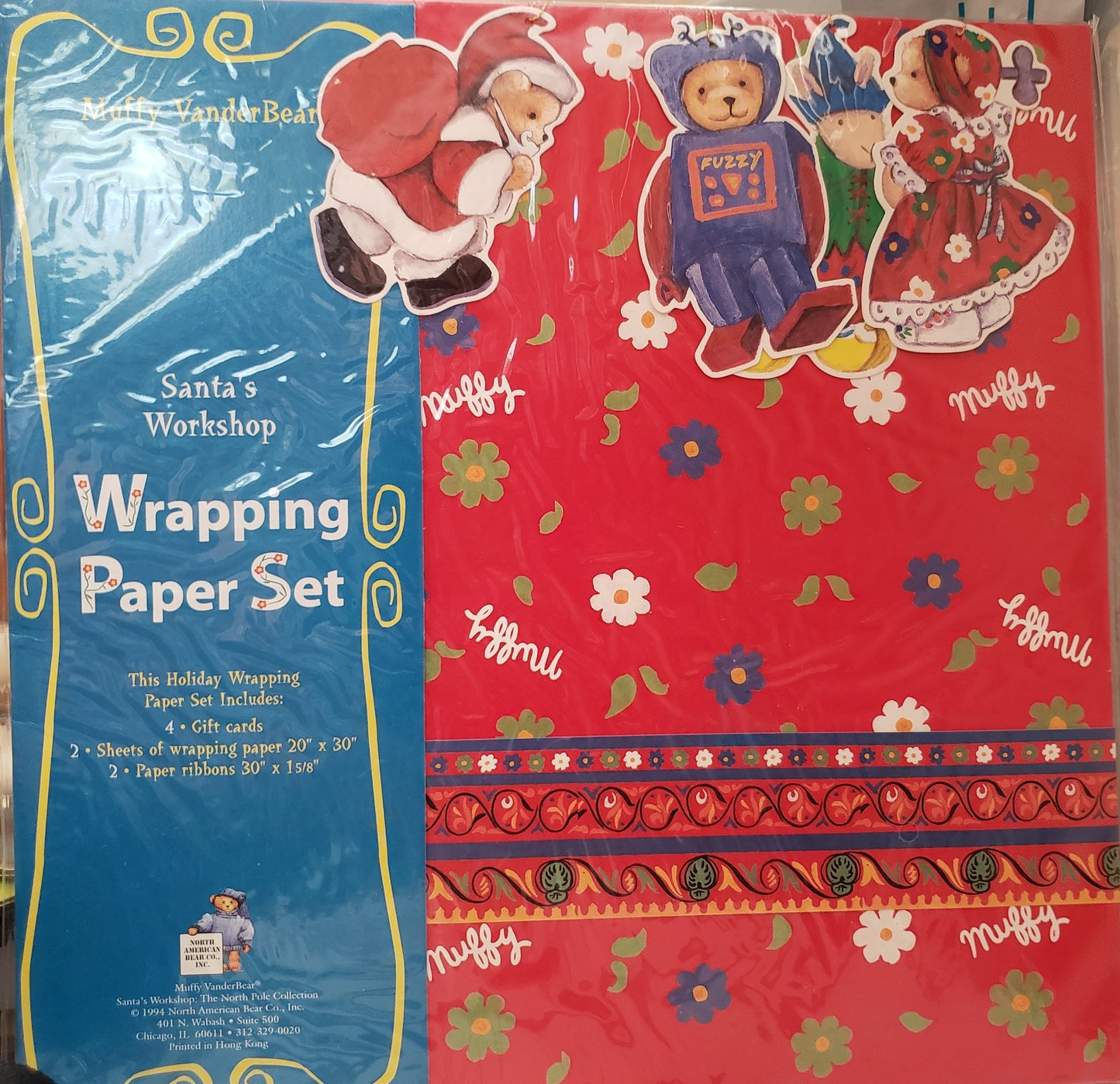 North American Santa's Workshop Wrapping Paper Set #5032 image 0
