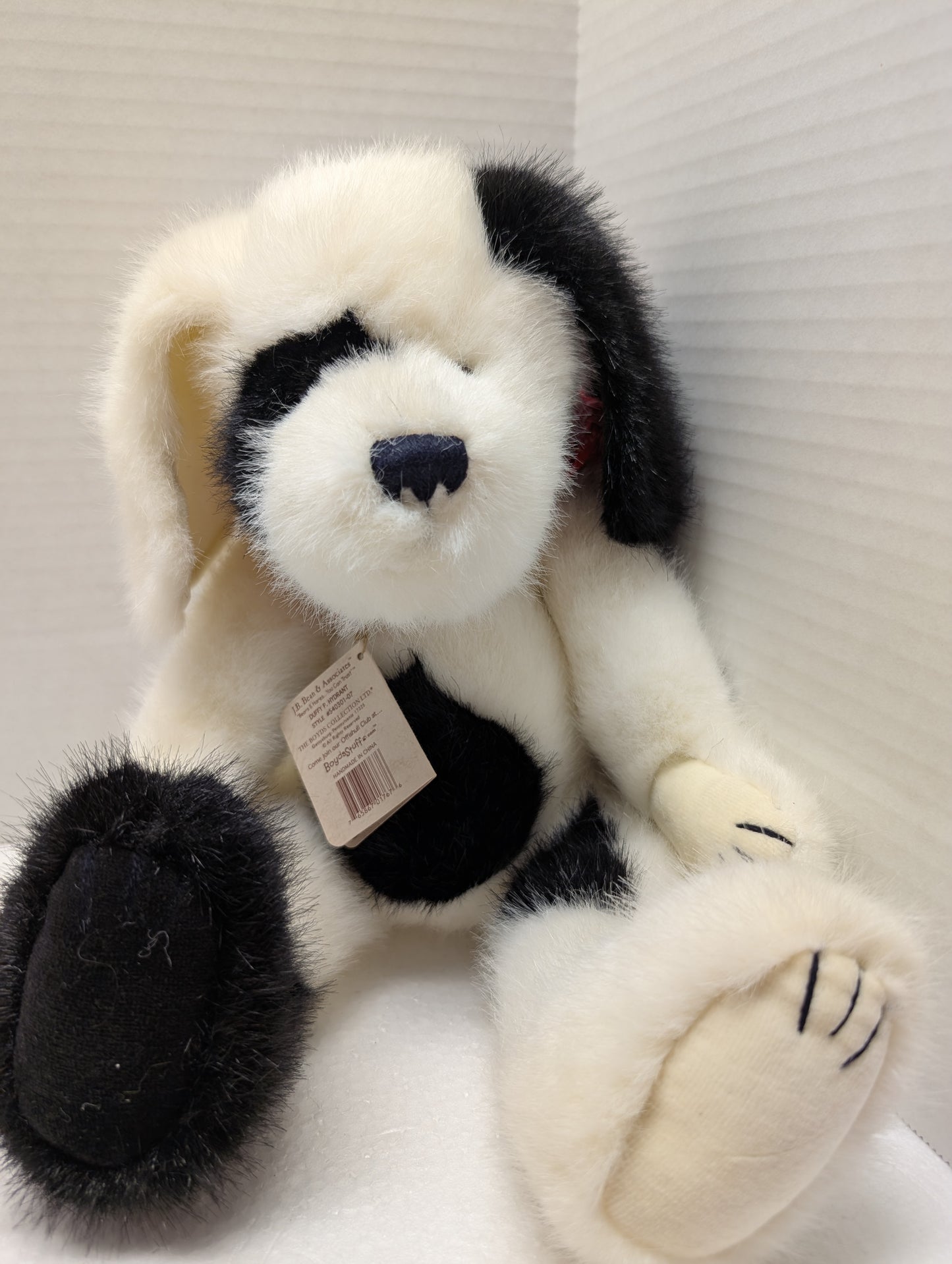 Boyds Dog Duffy P. Hydrant 16" 540301-07 Black & White Scruffy Pup image 0