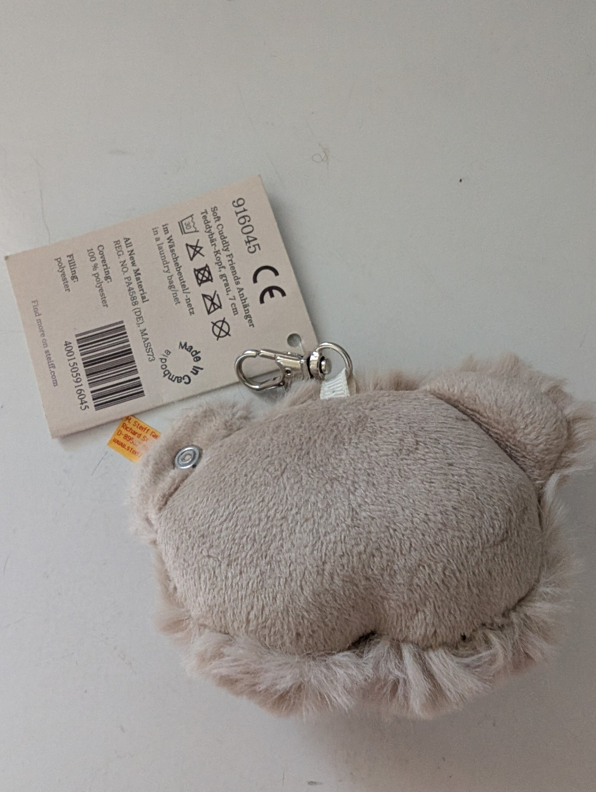 Steiff Keychain Plush Bear Beige 7 cm image 6