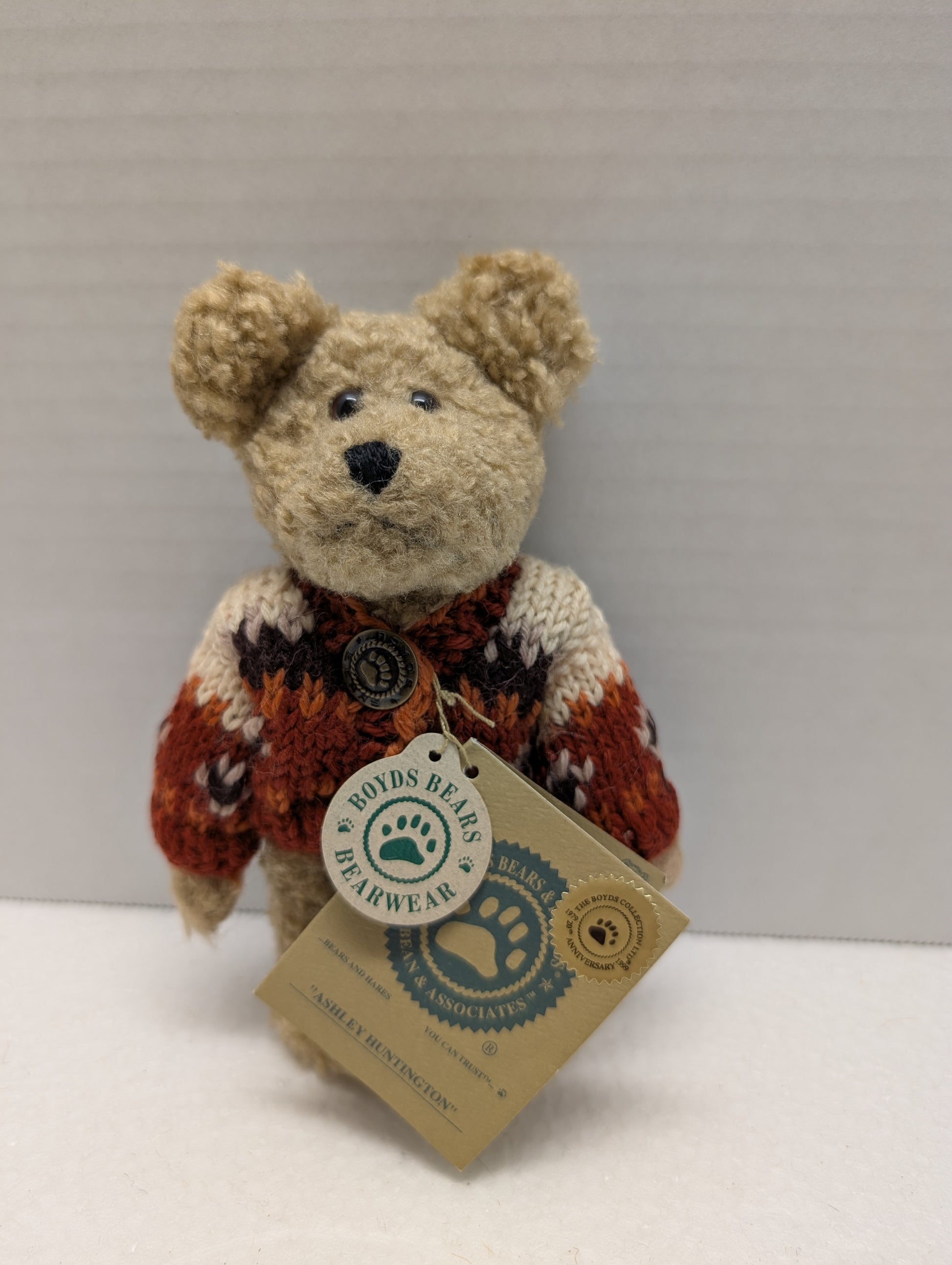 Boyds Bear Plush Ashley Huntington  6 Inches Tall 918054 image 0