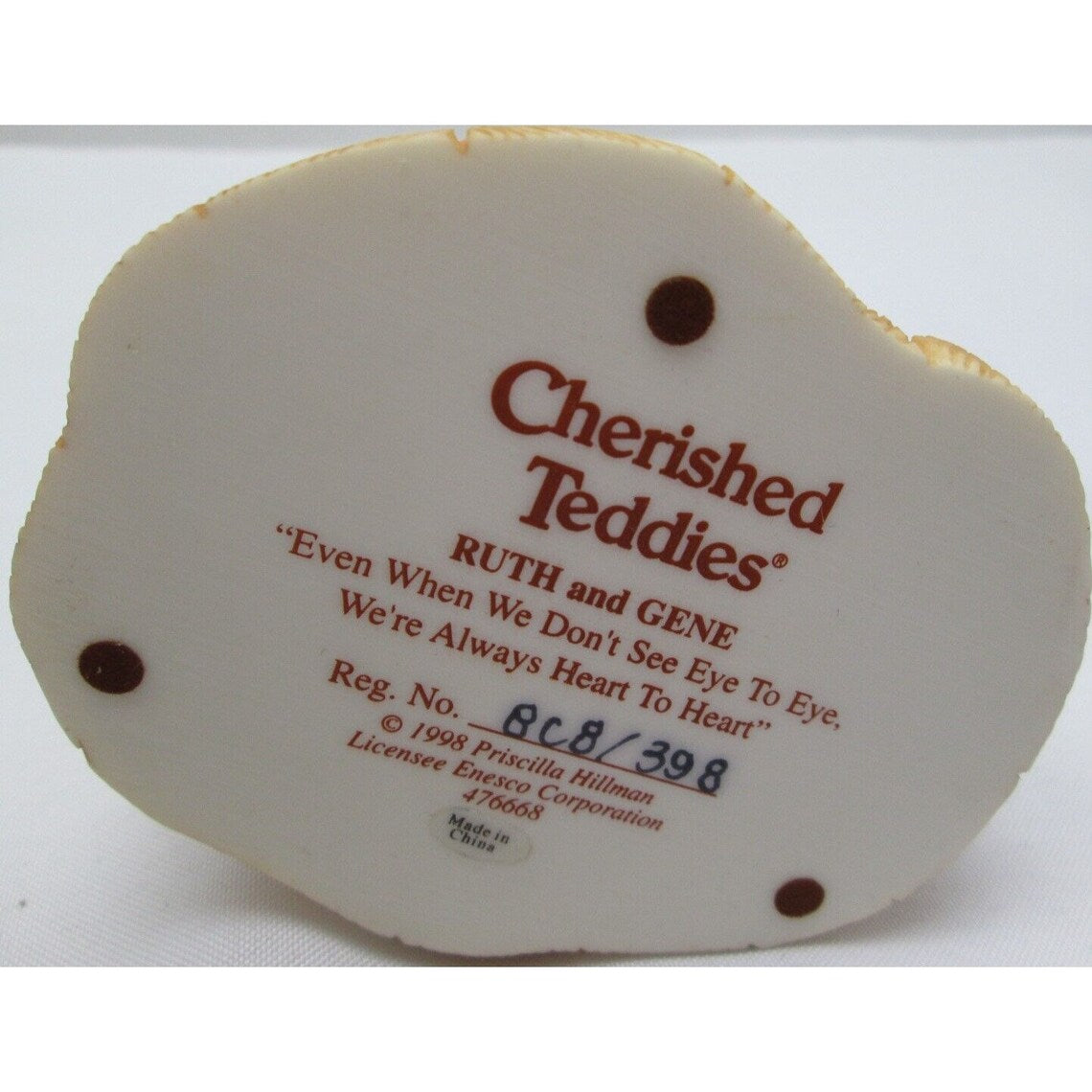 Cherished Teddies 1998 Ruth And Gene # 476668 image 3