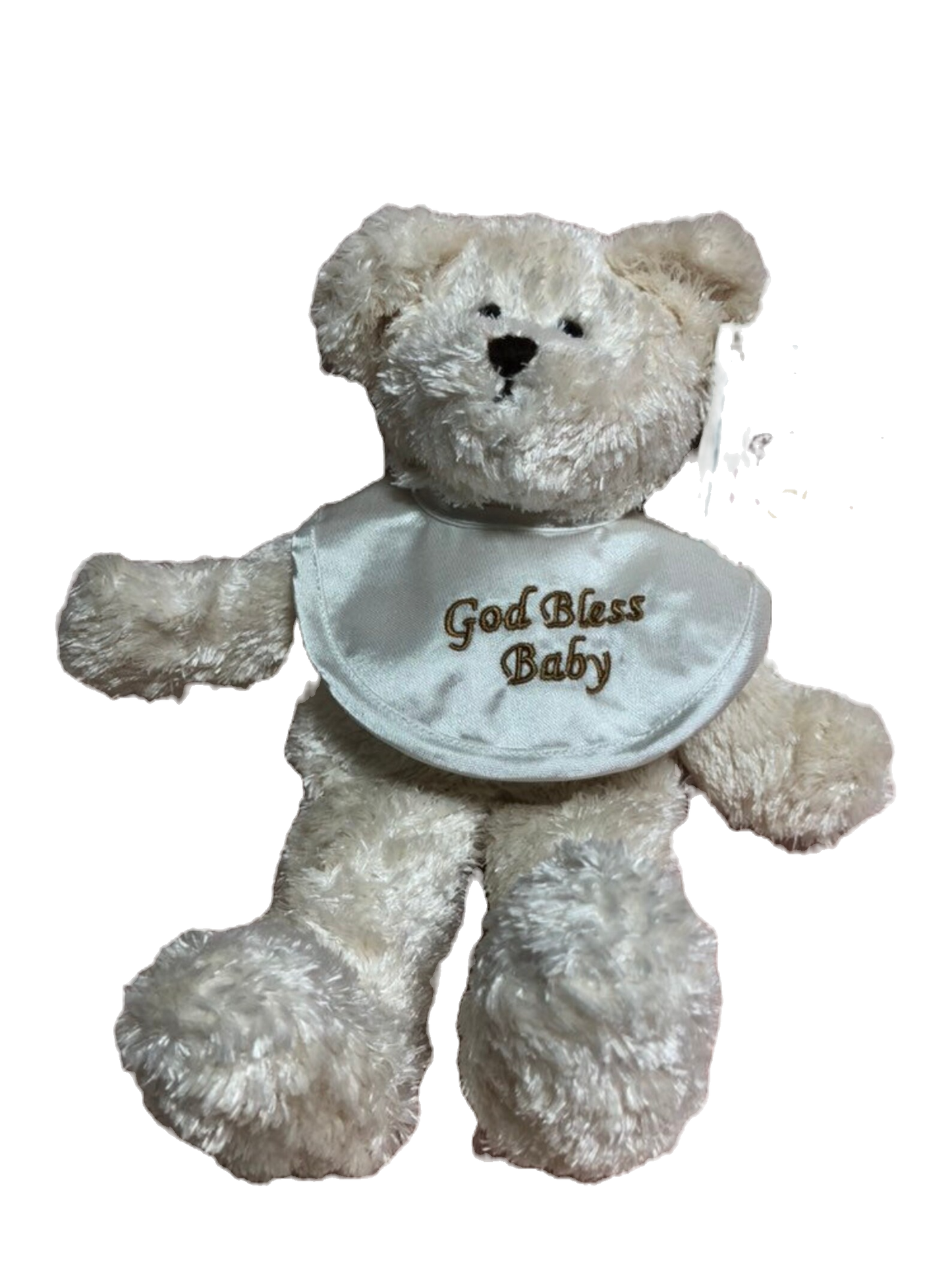 Boyds Bear Plush  Baby Bearjoy w bib God Bless Baby  94814 image 1