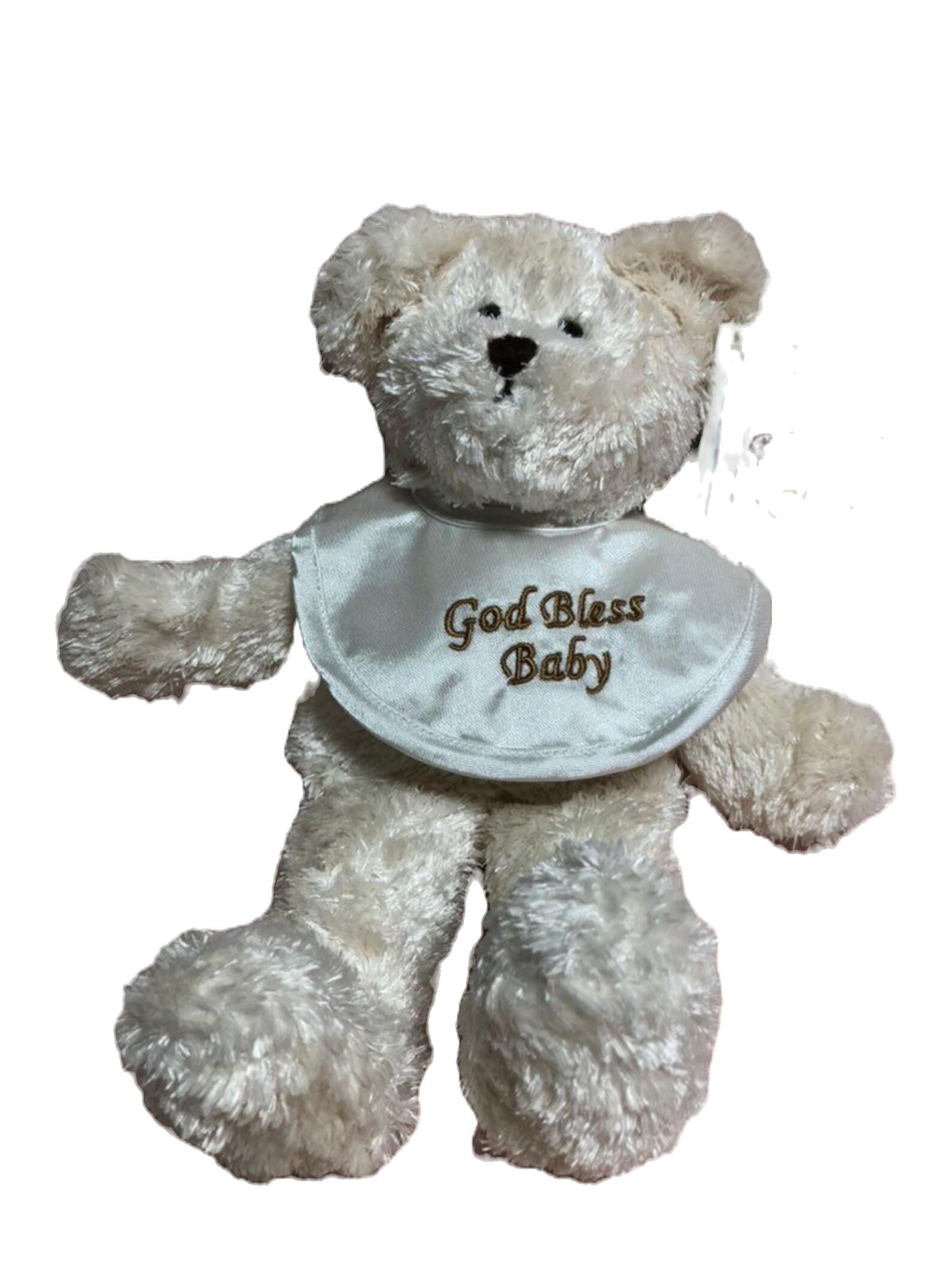 Boyds Bear Plush  Baby Bearjoy w bib God Bless Baby  94814 image 1