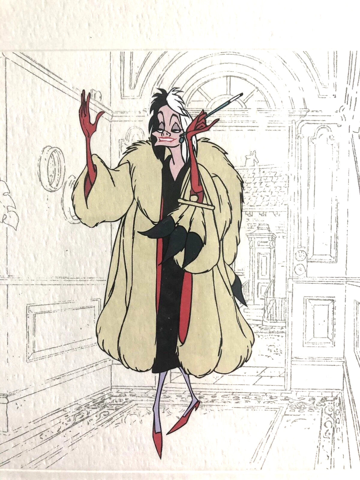 Disney Treasures Serigraph Villains 101 Dalmations Cruella De Ville  41746 image 2
