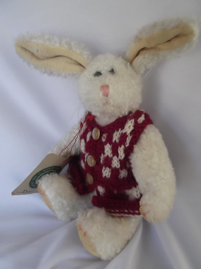 Boyds Hare Demi Red and White checked sweater dress 8" 9112 image 0