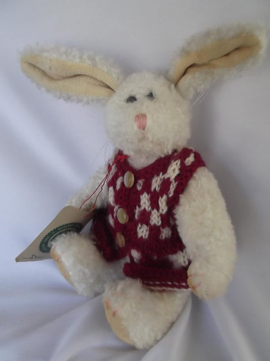 Boyds Hare Demi Red and White checked sweater dress 8" 9112 image 0