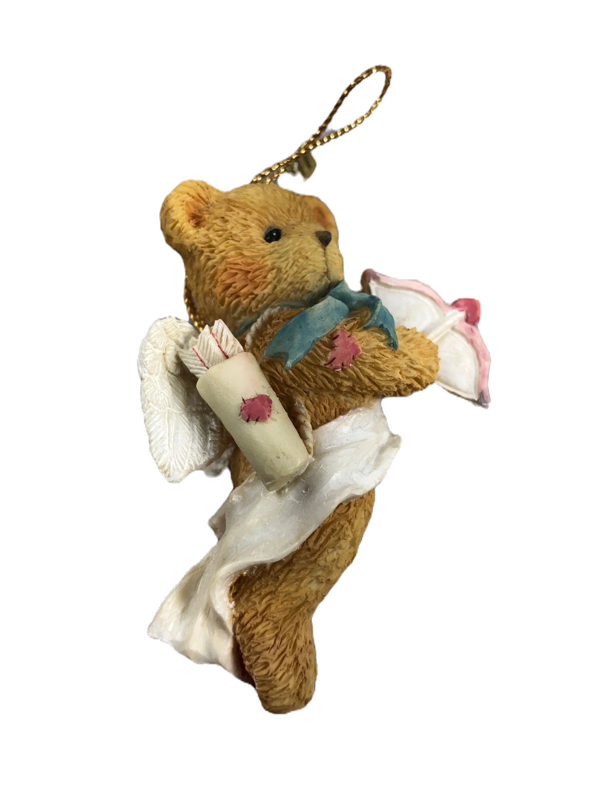 Cherished Teddies 103608 "Sending You My Heart" Boy Bear Flying Cupid image 0