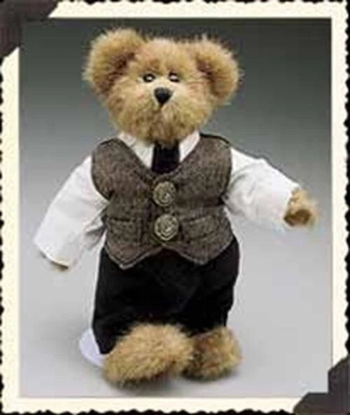 Boyds Bear Plush Edmund Blk vel pants, vest wht shirt Listed twice  9175-12 image 0