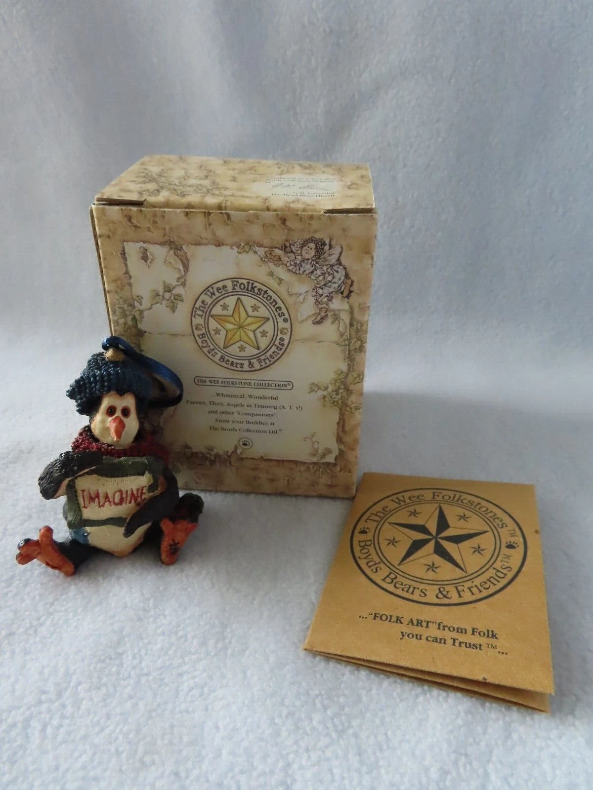 Boyds Wee Folkstone  Resin Waddle Coldfin Imagine Penguin  Ornament 25805 image 0