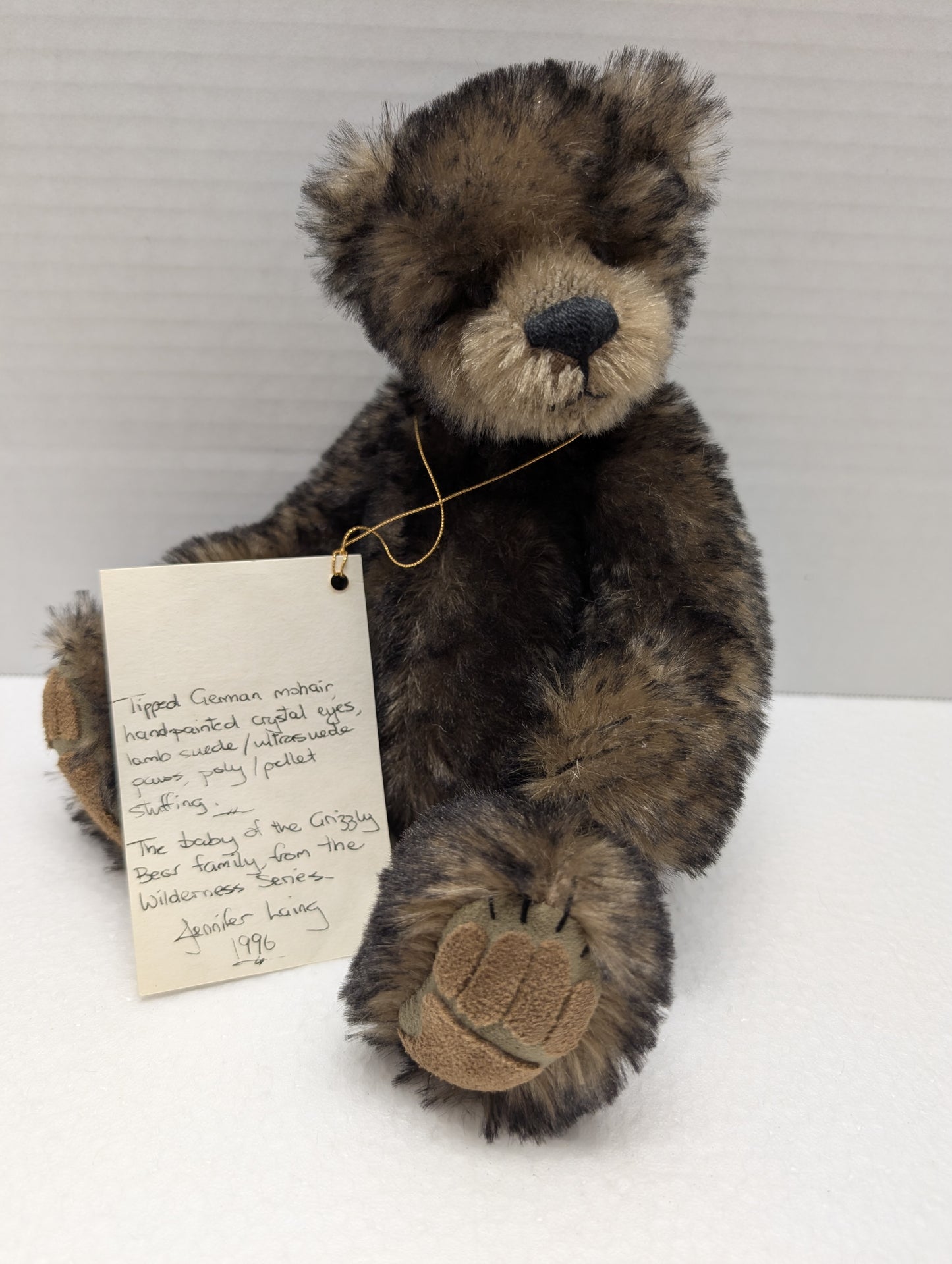 Artist Jennifer Laing  of Totally Bear Handmade Bertie Ltd Ed. 11.5 Mohair Bear image 2