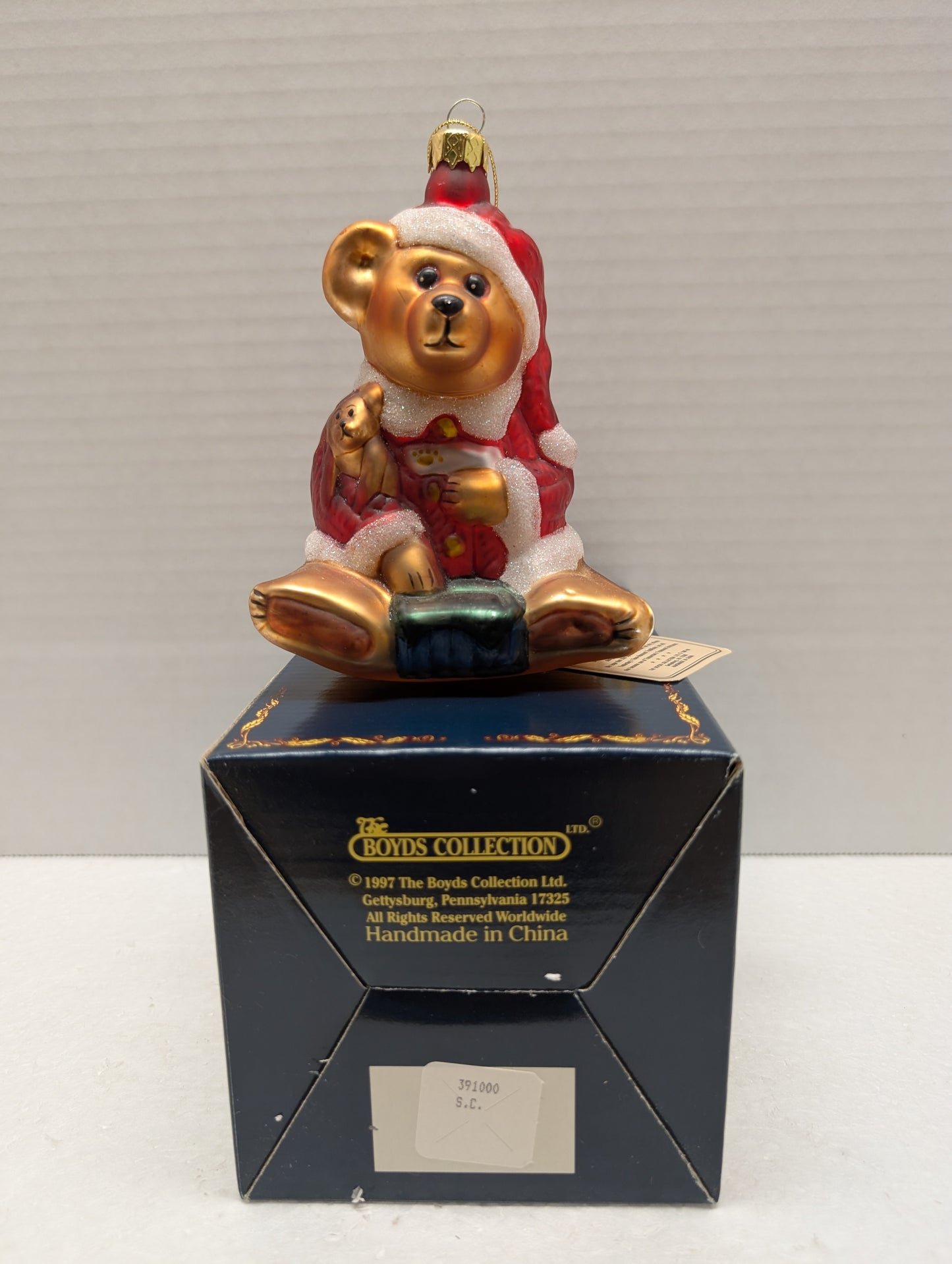 Boyds Glass Ornament S.C. 391000 Santa Ornament. image 2