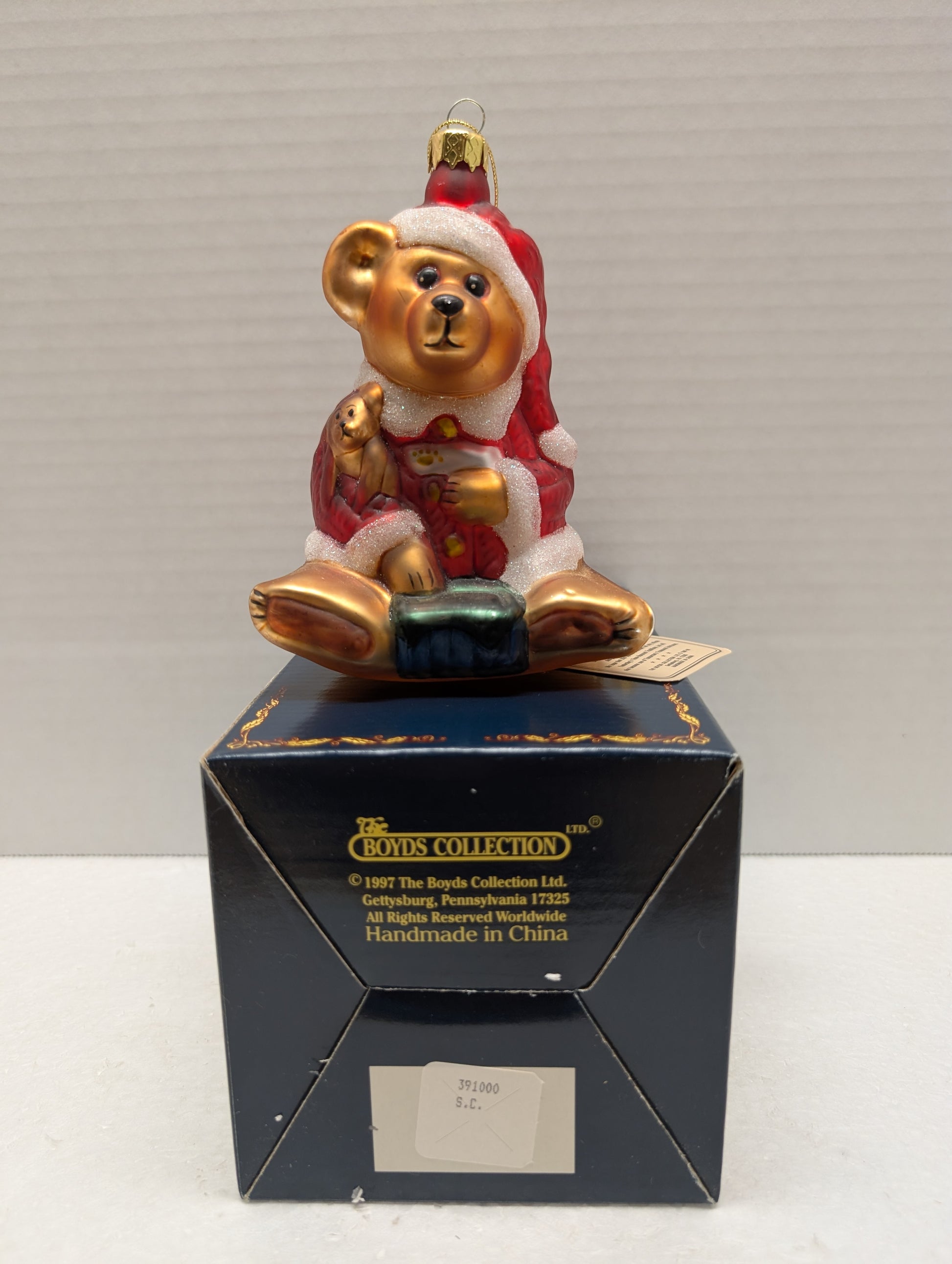 Boyds Glass Ornament S.C. 391000 Santa Ornament. image 2