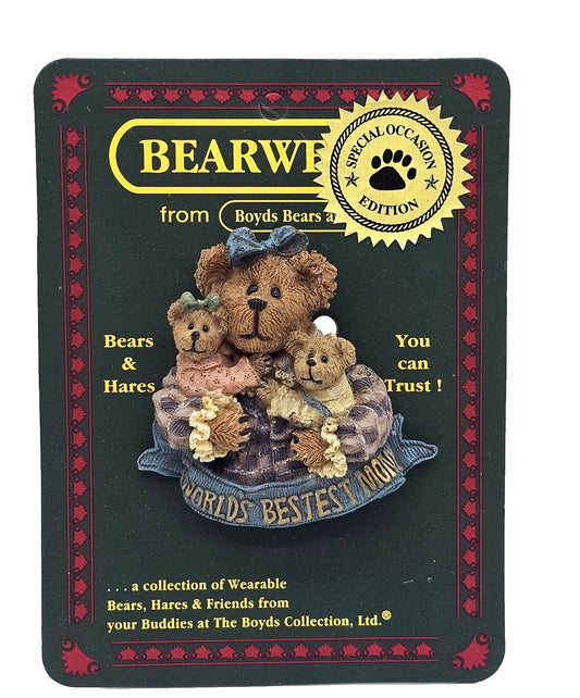 Boyds Pin Bearwear Momma Carealot w. Scoots  & Toots 82528 image 0