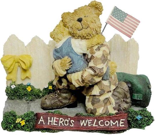 Boyds Bear Resin Greg with Mattie A Hero's Homecoming 228482 Military Bear image 0