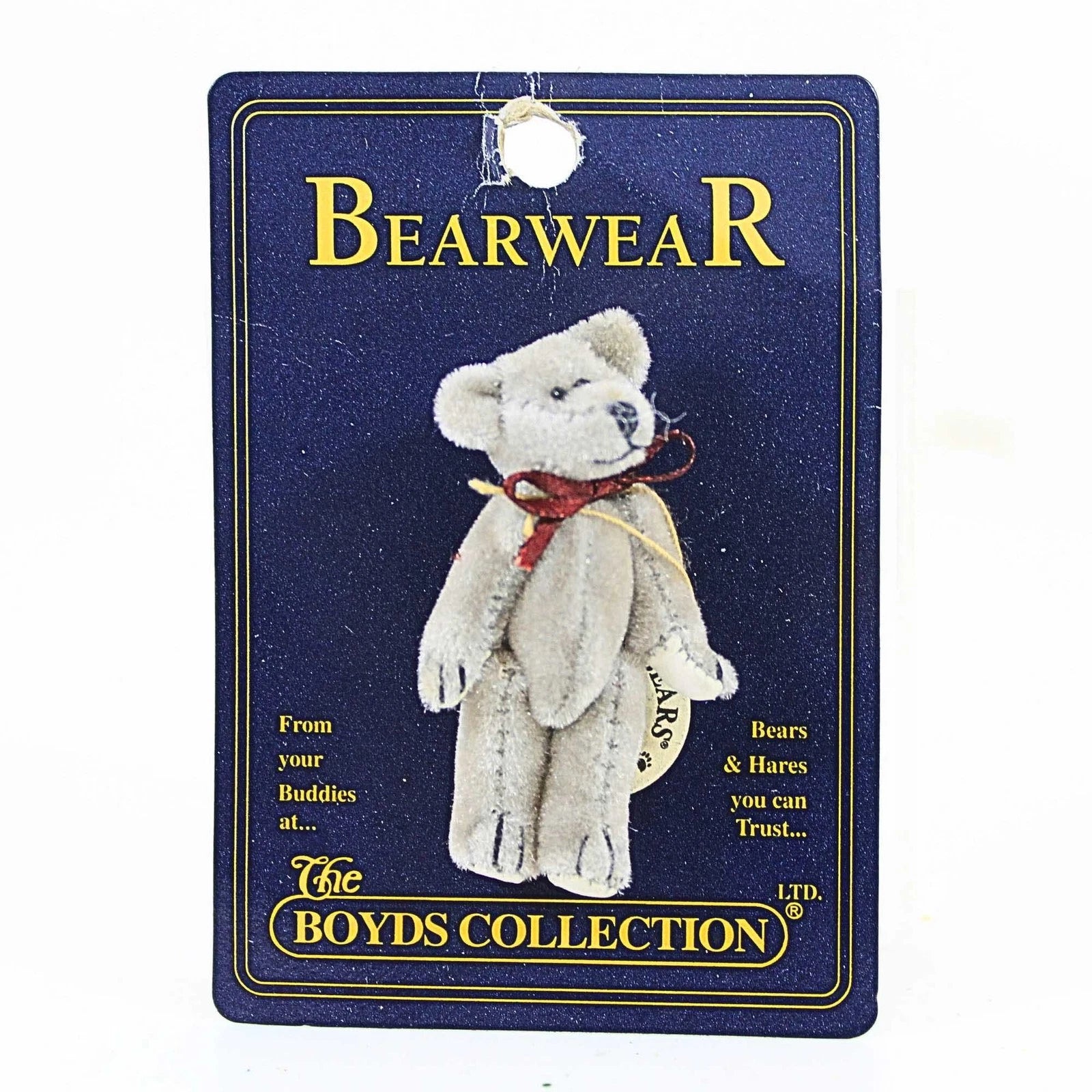 Boyds Pin Bearwear Tess F. WUZZIE Grey Fabric Pin  599901-06 image 4