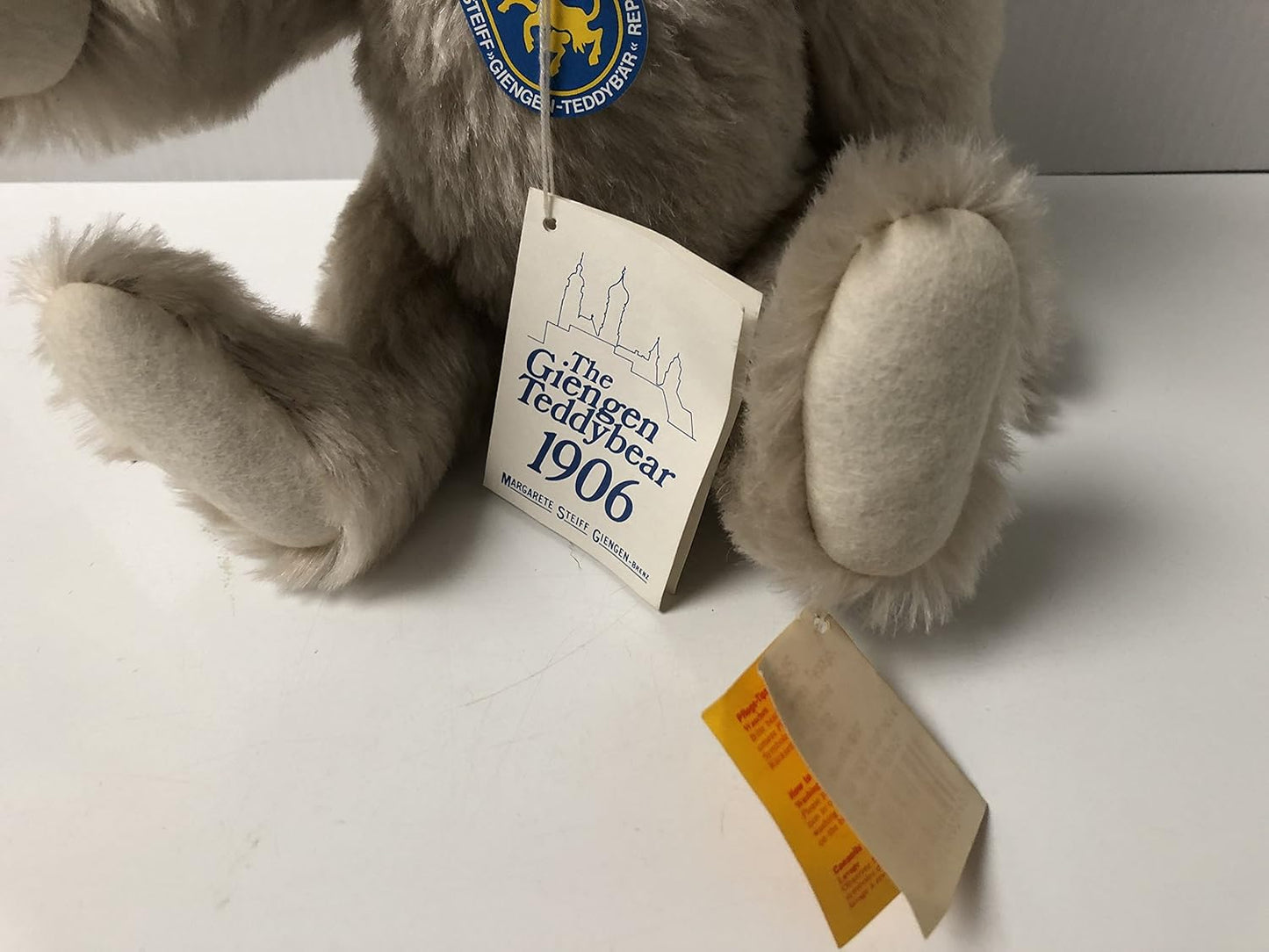 Steiff Mohair 1906 Replica Gray Giengen Teddybear 0167/32 image 2