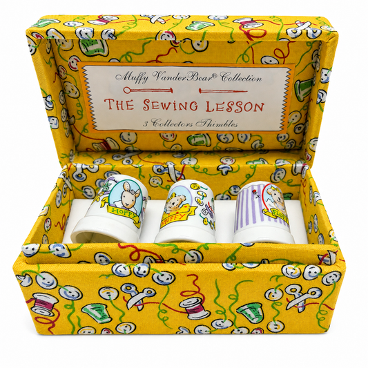 North American Sewing Lesson Thimbles from the Muffy Vanderbear Sewing Lesson Collection.
