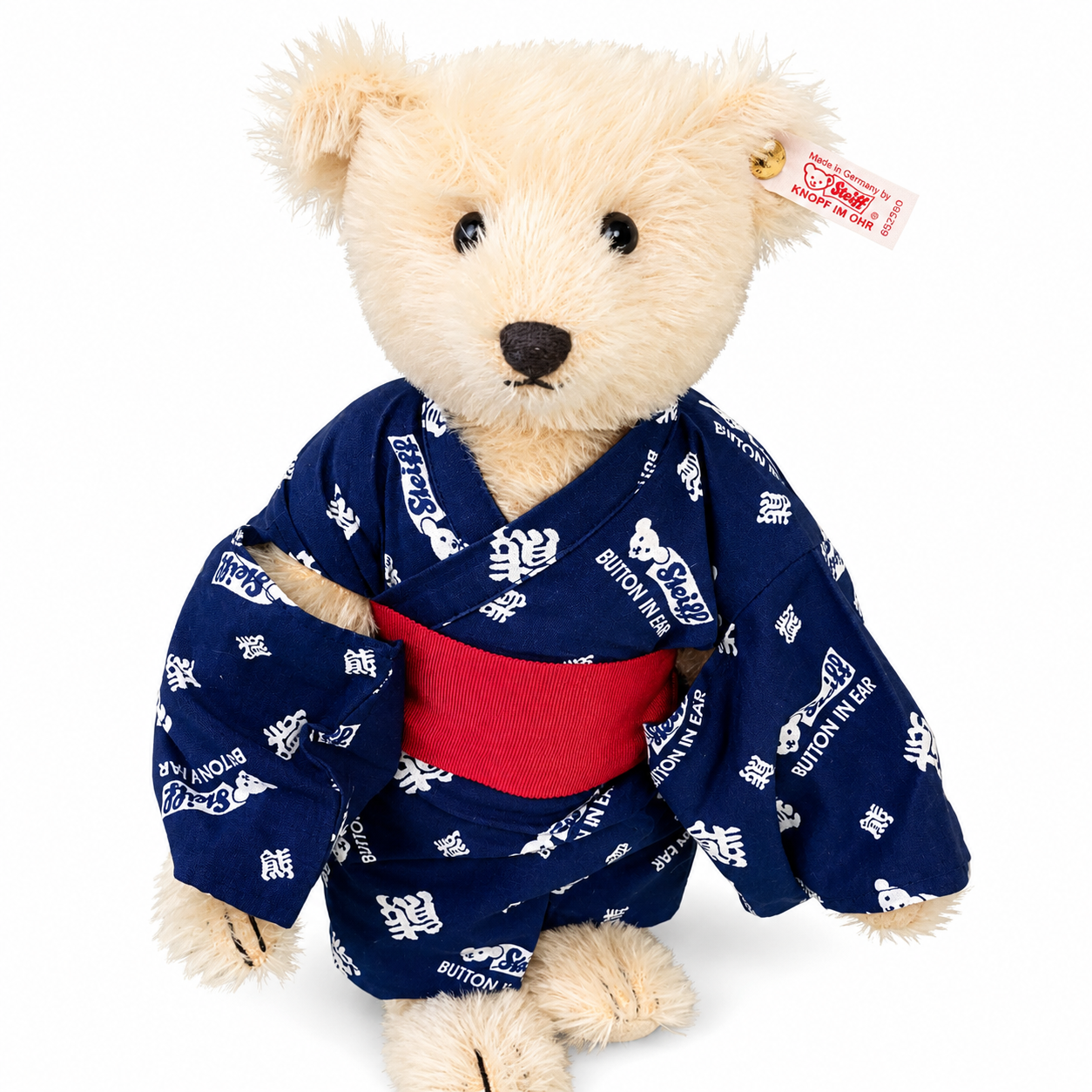 Steiff Yukata Teddy Bear Peach 33cm 1998 Japanese LED 1500